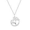 Collar con colgante de alce de plata esterlina S999, diseño de nicho, cadena de cuello de plata con pie de diamante brillante, sentido avanzado, un ciervo tiene su cadena de clavícula