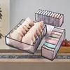 Caja de Almacenamiento de Tela Tipo Cajón para Ropa Interior, Organizador de Calcetines de Malla para el Hogar, Bolsa de Almacenamiento con Compartimentos para Dormitorio, Caja Organizadora de Ropa Interior