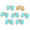 Colgante Pequeño de Esmalte de Colorido Lazo Estilo Coreano Estilo Ins Joyería Collar Pulsera Pendientes Materiales para Manualidades Multicolor U104