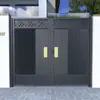 Puerta de Patio de Aleación de Aluminio Talla de Aluminio Villa Casa de Campo Auto-Construida Patio Puerta Eléctrica Apertura Simple/Doble Marco de Puerta Estilo Chino Nuevo