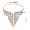Colar Gargantilha Europeu e Americano Atacado Transfronteiriço Exagerado com Franja de Strass de Duas Fileiras para Mulheres, Acessório de Pescoço Vintage Tendência e Único Todo em Strass