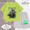 Delta Action Colaboración Manga Corta Pantalones Cortos Verano Niños Estilo Anime Atuendo Casual Nuevo Top de Manga Corta