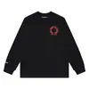 Versión Correcta Cro CH Algodón Puro de Alta Calidad Camiseta de Manga Larga Estampada para Hombre y Mujer Venta al por Mayor Artículos en Stock Venta al por Mayor Europea Americana Explosivo