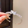 Estilo Lujo Ligero Circonita Geométrico Redondo Mariposa Doble Capa Abierto Pulsera Retro Francés Exquisito Pulsera de Gama Alta Pulsera