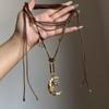 Gargantilla de Cuero Gótico con Colgante de Cruz para Mujer, Cadena de Clavícula de Moda y Elegante, Accesorio Versátil para el Cuello