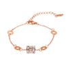 Diseño de Nicho Ins Cintura Delgada Zirconio Acero de Titanio Pulsera Estilo Retro Simple para Mujer Joyería de Acero Inoxidable