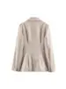 Marca Z tejido mixto transfronterizo AliExpress ropa de mujer moda europea y americana casual pantalones rectos plisados blazer artículo de venta caliente ZA en color albaricoque