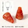 Ágata Roja Estilo Tíbet Cabeza de Buda de Tres Caras Dorada Pintada Accesorios Tejidos a Mano DIY con Cuentas Bodhi Estrella-Luna