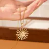 Colar Feminino Cruz Espelho Vermelho Sol Zircônio Nicho Único Corrente Clavícula Rosto Moda Luxo Leve Estilo Europeu e Americano