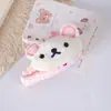 Presilhas de cabelo Rilakkuma para outono e inverno, presilhas de urso de pelúcia para meninas, presilhas doces e versáteis para franja lateral em estilo japonês e coreano
