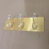 Gancho Adesivo Multifuncional de Seis Elos Dourado com Gancho Grande para Parede de Cozinha Banheiro, Adesivo Sem Marcas, Sem Furos, Gancho para Roupas