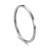 Anillo de Acero Inoxidable de Moda Diaria Interior y Exterior de 2 mm, 4 mm, 6 mm, 8 mm, Anillo Liso Plateado para Hombre y Mujer, Anillo de Acero de Titanio, Venta al por Mayor
