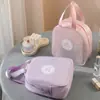 Bolsa cosmética de viaje portátil con clip, bolsa de aseo de malla, bolsa de almacenamiento translúcida impermeable, bolsa portátil de EVA con separación para artículos secos y húmedos