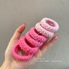 Círculos de Toalla Círculos para el Cabello Barril No Golpean Engrosados Alta Elasticidad Ensanchados Engrosados Simple Combinación Perfecta Cuerda para el Cabello Cola de Melocotón Alta