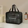 Bolsa cosmética de malla para almohada, bolsa de almacenamiento de malla de gran capacidad, bolsa de aseo portátil para viajes, organizador de viaje para mujer