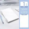 Cuaderno de Hojas Sueltas Antideslizante B5 con Espiral Desmontable, Adecuado para Estudiantes de Secundaria y Preparación de Exámenes de Posgrado, A5 Azul Sencillo y Fresco