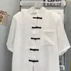 Nueva Camisa de Manga Corta Estilo Chino para Hombre, Nuevo Diseño Verano 2026, Chaqueta Camisa Zhongshan de Corte Holgado de Nicho
