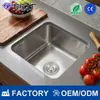 Fregadero Cuadrado Extensible de Acero Inoxidable 304 con una Ranura para Uso en Cocina, Tina Grande para Lavar Platos