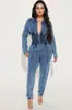 [Overol de Mezclilla Personalizado] Xintang Europeo y Americano Latinoamericano Casual Mono de Tirantes para Mujer
