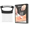 Venta al por mayor acero inoxidable 304 soporte para aguja de cebolla inserto para cebolla suministros de cocina tenedor para cebolla corte de cebolla agujas de pino