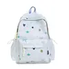 Mochila de alto valor, gran capacidad, estilo coreano, para estudiantes de primaria, verano, estampado de estrellas, mochila de doble hombro, estilo ins, mochila pequeña y fresca