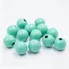 Cuentas de Madera Coloridas de 16 mm Cuentas de Madera Coloridas Puras Pintura al Agua Madera de Loto Cuentas Redondas Abalorios Decoración del Hogar Accesorios de Joyería DIY