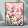 Pintura a óleo digital de flores faça você mesmo, pintura a óleo pintada à mão, tulipa, pintura decorativa acrílica colorida preenchida à mão, autorizada