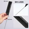 Pente de Cauda para Cabeleireiro para Estilização de Cabelo, Pente de Aço Profissional com Cauda para Mulheres e Homens, Uso Doméstico