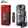 Altavoz Bluetooth Popular Sing-E Zqs4239W de 4 pulgadas con Micrófono Inalámbrico y Correa, Puede Reproducir desde una Tarjeta