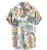 Camisa para Hombre de Estilo Nuevo Europeo y Americano Transfronteriza, Estampado Digital 3D, Versátil de Moda Casual de Manga Corta Tallas Grandes Ropa para Hombre