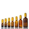Botella gotero de vidrio marrón Botella de aceite esencial marrón 10ml 30ml Botella de muestra Botella cosmética Botella vacía al por mayor