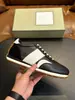 Zapatillas casuales retro de retazos de cuero genuino y gamuza para hombre, estilo transfronterizo TF, diseño de bloques de color blanco y negro, suela de goma, modelo versátil
