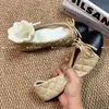 Zapatos planos de suela blanda estilo Chanel con lazo para mujer 2026 nueva llegada de primavera de corte bajo sin cordones Zapatos planos de ballet Wanwan