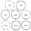 Joyería Transfronteriza Europea y Americana Retro Cadena para Clavícula de Piedra Pulida Todo-partido Collar Étnico Collar Corto Sencillo de Perlas de Arroz