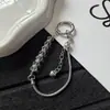 Lanyard de Perla Cristal Strass Hueso de Serpiente de Lujo Ligero de Alta Gama Llavero Corto Versátil Colgante de Bolso