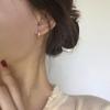 Pendientes de Cruz de Plata Blanca con Epoxi Blanco de Dongdaemun, Corea del Sur, los más fáciles de combinar con el temperamento, Pendientes de Nicho, Pendientes, Pendientes, Mujeres Modernas