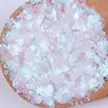 Lentejuelas PET Mezcladas Luz Dorada Luz Morada Corazón Cara Sonriente Slime Pegamento de Gota Relleno de Barro de Cristal Parche para Uñas