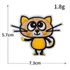 Parche de Gato Lindo de Dibujos Animados Bordado por Computadora Insignia de Animal Mascota Lindo Parche de Tela Bordada DIY Accesorios para Ropa