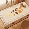 Toalha de Mesa Impermeável e à Prova de Óleo com Design de Capivara, Sem Lavagem, Alta Qualidade, Desenho Animado Fofo, Capa Retangular para Mesa de Centro