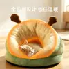 Cama para gato de invierno cálida casa cerrada para gato tienda casa para gato nido con sentido de seguridad invierno todas las estaciones universal casa para perro de invierno
