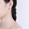 Joias Transfronteiriças Europeias e Americanas Estilo Quente Ins Brincos com Microincrustação de Diamante Brilhante Brincos Coreanos Elegantes para Mulheres