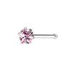 Piercing de Nariz Estrela de Cinco Pontas em Aço Inoxidável, Piercing de Nariz com Barra Única de Zircônia, Piercing de Nariz Personalizado, Barra Reta, Barra Curva, Piercing de Nariz em S, Atacado de Fábrica