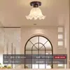 Luminárias florais minimalistas para corredor de entrada, hall, vestiário, iluminação de teto moderna francesa para entrada, com formato de pétala, estilo nórdico para varanda