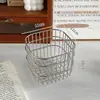 Prateleira de armazenamento de aço inoxidável estilo Ins, prateleira de armazenamento de camada dupla, simples para mesa, organizador de skincare, cosméticos e itens diversos