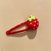 Pinzas Dulces y Lindas de Fresa para Niños, Pinzas para Flequillo de Bebé, Pinzas Laterales para el Cabello de Niñas, Accesorios para el Cabello