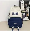 Mochila Cruzada de Gran Capacidad con Estampado de Letras para Estudiantes de Primaria, Casual y Versátil, Adecuada para Estudiantes de Secundaria y Preparatoria, Mochila para Laptop Unisex de Moda