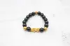 Pulsera de Oro Duro Imitación 3D 99 Conservación del Color Oro Arena Vietnamita Pulsera Valiente para Hombre Passepartout Obsidiana De Larga Data