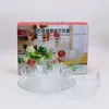 Juego de Dos Piezas de Cuenco de Diamante y Cuenco de Vidrio y Plato Juego de Cuatro Piezas Juego de Seis Piezas Juego de Cuencos para Ensalada Folleto de Actividad Vajilla para el Hogar