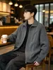 Chaqueta de Lana Corta con Cremallera Versátil Estilo Coreano Bishe Otoño/Invierno Top Retro Informal Holgado Tendencia Coreana