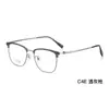 Estilo Business Casual Moderno com Armação de Sobrancelha Armações de Óculos de Alta Qualidade em Tr+Titânio com Revestimento Ip a Vácuo, Podem Ser Equipadas com Lentes, Atacado em Danyang